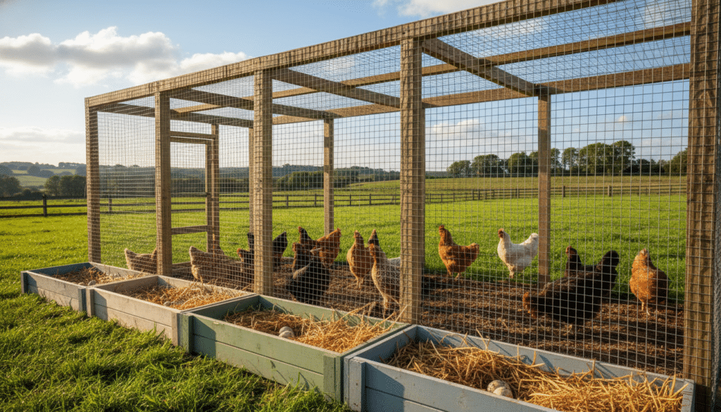 XXL Hühnerstall mit Schutz vor Mardern